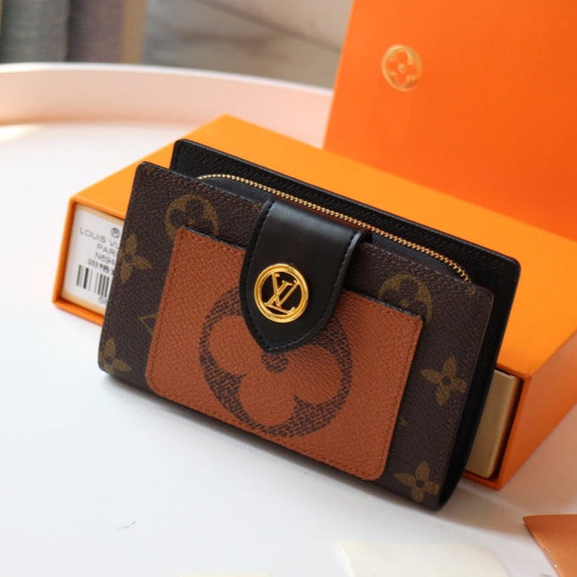 JULIETTE WALLET 13.5 BROWN ORANGE MONOGRAM CANVAS