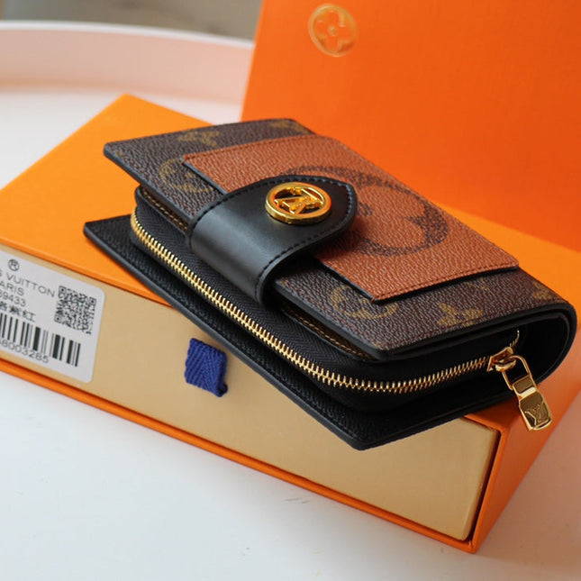 JULIETTE WALLET 13.5 BROWN ORANGE MONOGRAM CANVAS