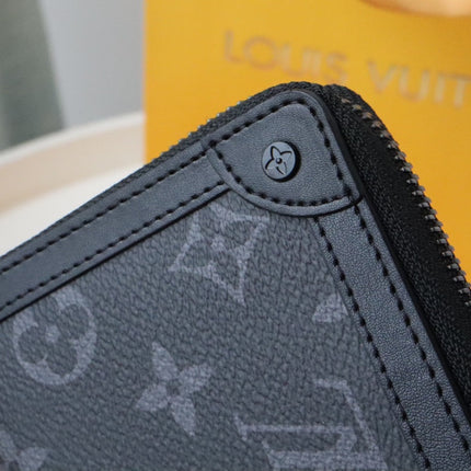 TRUNK ZIPPY WALLET 19.5 BLACK MONOGRAM CANVAS