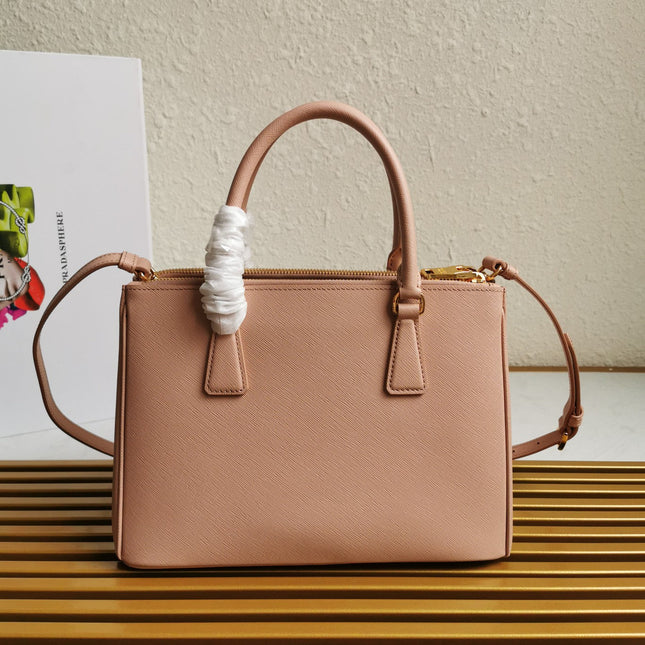 MEDIUM GALLERIA 28 BEIGE SAFFIANO LEATHER