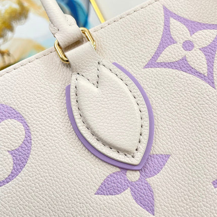 ONTHEGO 35 WHITE PURPLE MONOGRAM CANVAS