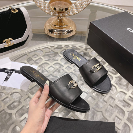 Mules Black Shiny Calfskin