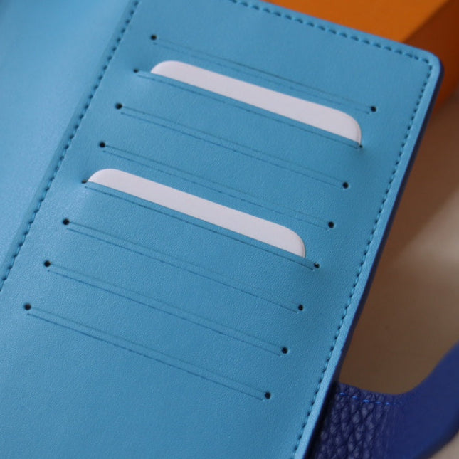 VERTICAL WALLET CAPUCINES BLUE