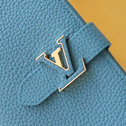 VERTICAL WALLET CAPUCINES CLOUD BLUE