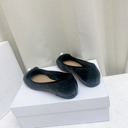 CD BALLET FLAT BLACK MOP FRONT