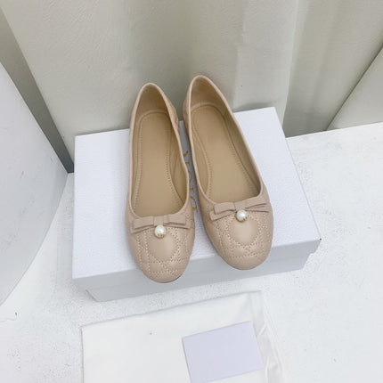 CD BALLET FLAT BEIGE MOP FRONT