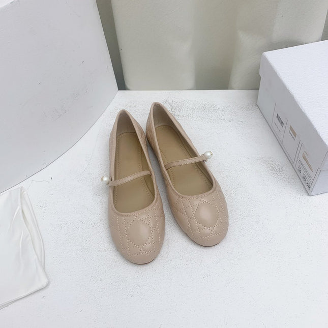 CD BALLET FLAT BEIGE MOP MIDDLE