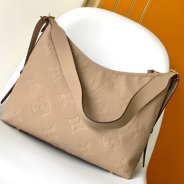 CARRYALL MM 39 BEIGE MONOGRAM GRAINED COWHIDE LEATHER