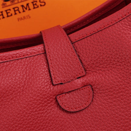 HM EVELYNE BAG 28 RED CALFSKIN