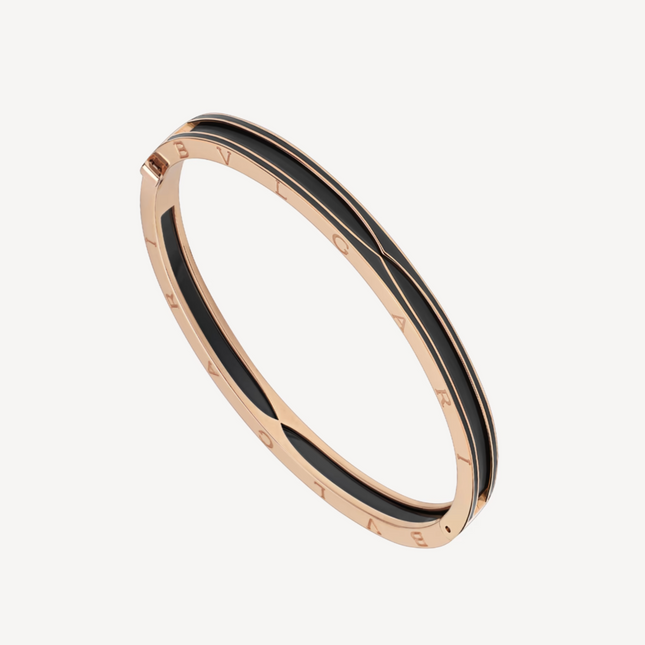 ZERO 1 PINK GOLD WITH MATTE BLACK CERAMIC BRACELET