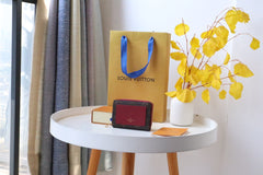 LV 25S LOU WALLET 11 IN FUCHSIA PINK MONOGRAM COATED CALFSKIN