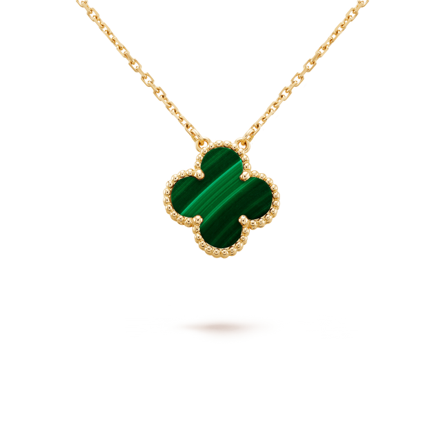 CLOVER MALACHITE NECKLACE