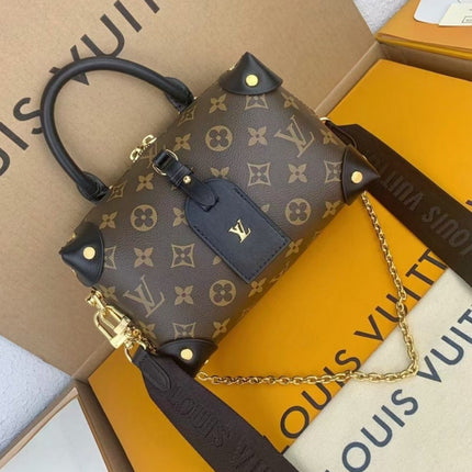 LV PETITE MALLE SOUPLE NOIR MONOGRAM CANVAS