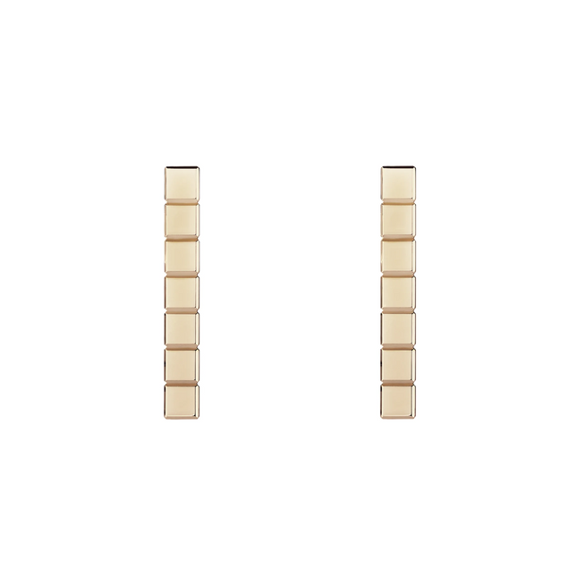 ICE CUBE PINK GOLD EARRINGS