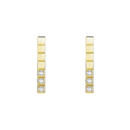 ICE CUBE GOLD DIAMONDS EARRINGS