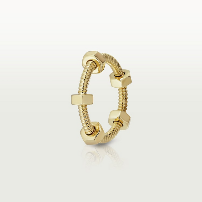 NUTS AND BOLTS GOLD RING