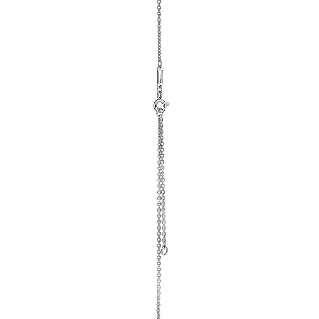 KNOT PENDANT SILVER DIAMOND NECKLACE