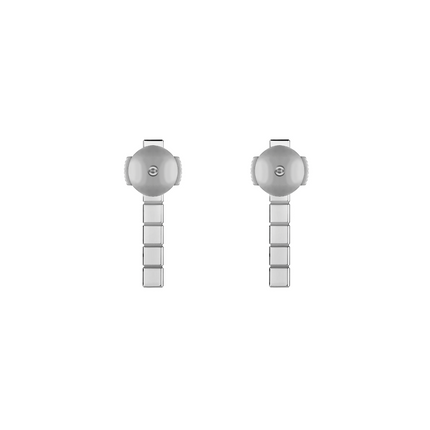 ICE CUBE SILVER DIAMONDS EARRINGS