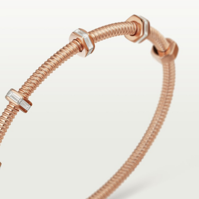 NUTS AND BOLTS PINK GOLD DIAMOND BRACELET