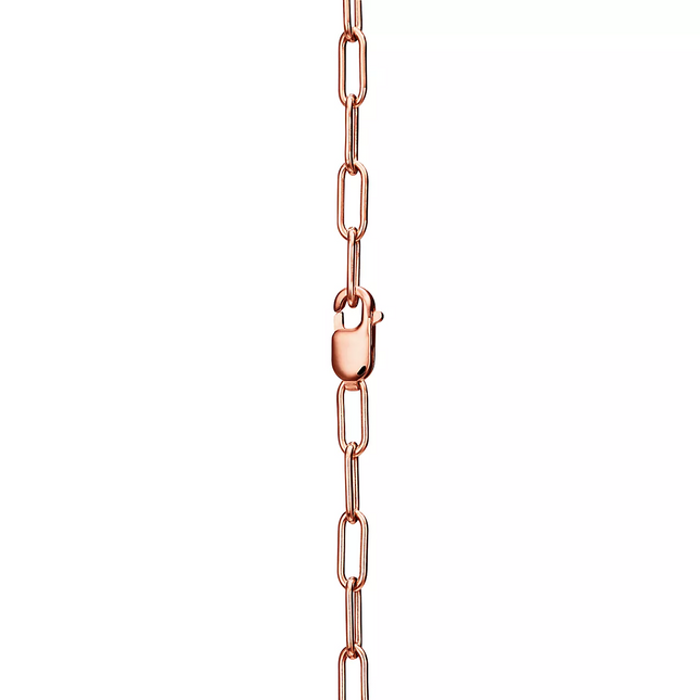 LOCK NECKLACE MEDIUM PENDANT PINK GOLD PAVED DIAMONDS