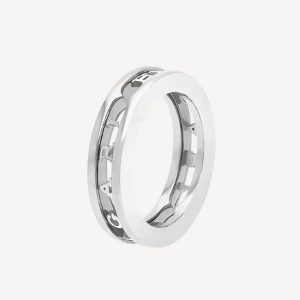 ZERO 1 ONE-BAND WITH OPENWORK LOGO SPIRAL RING