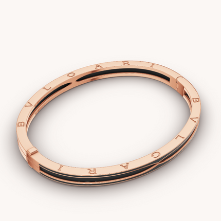 ZERO 1 PINK GOLD WITH MATTE BLACK CERAMIC BRACELET