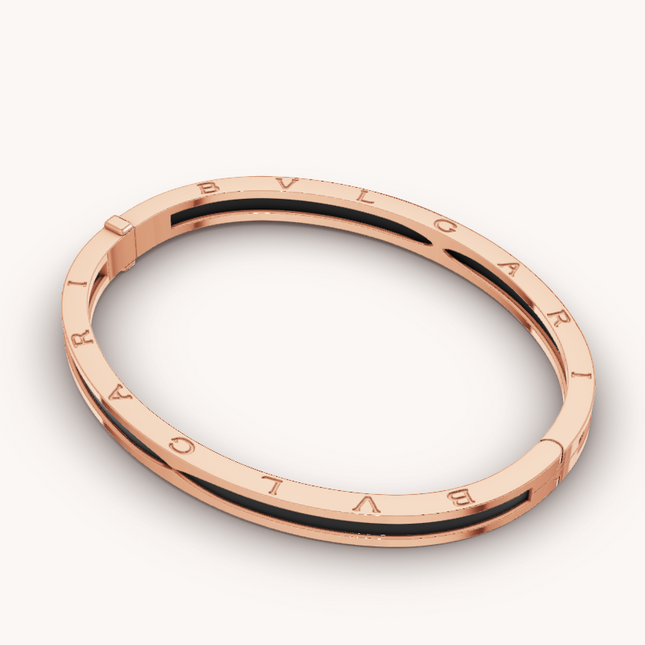 ZERO 1 PINK GOLD WITH BLACK CERAMIC BRACELET