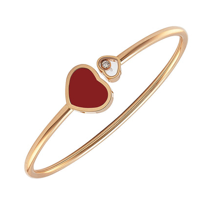 HAPPY HEART BRACELET PINK GOLD DIAMOND