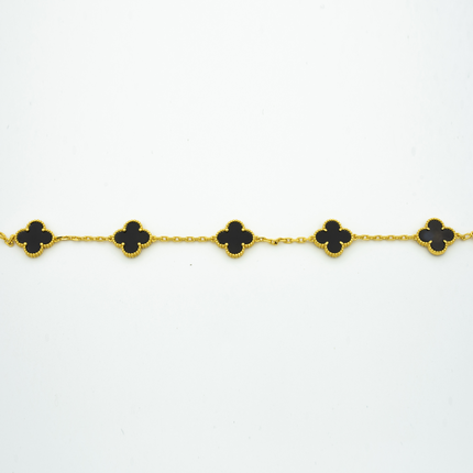 CLOVER BRACELET 5 MOTIFS ONYX