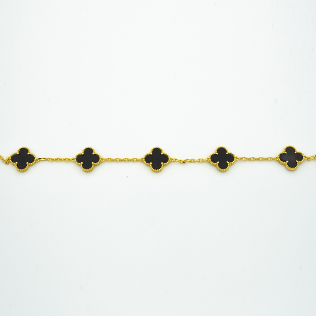 CLOVER BRACELET 5 MOTIFS ONYX