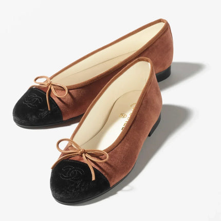 ballet flats Brown Black Velvet