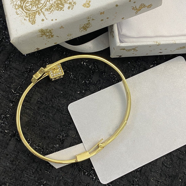 CD STAR BRACELET GOLD DIAMOND