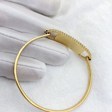 DIO OVAL LETTER BRACELET GOLD DIAMOND