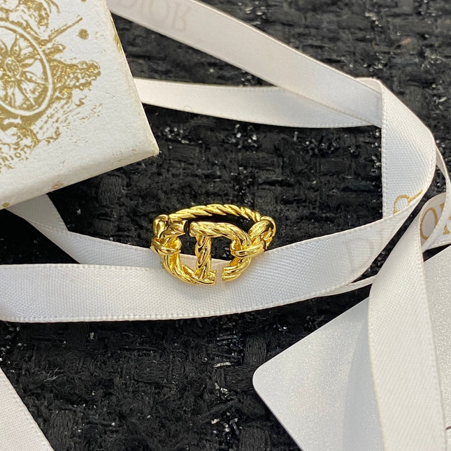 CD NAVY GOLD RING