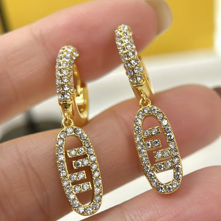 FF O'LOCK EARRINGS GOLD DIAMOND