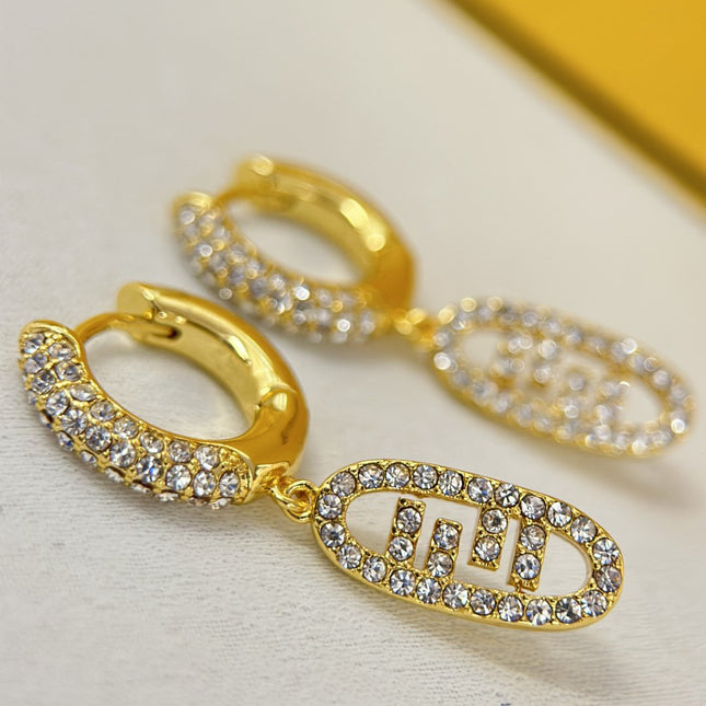 FF O'LOCK EARRINGS GOLD DIAMOND