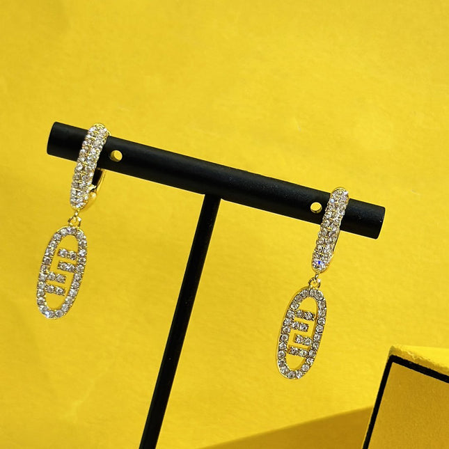 FF O'LOCK EARRINGS GOLD DIAMOND