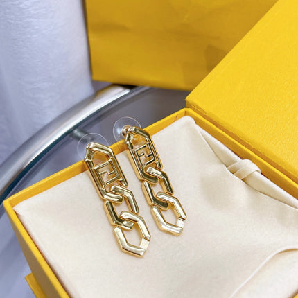 FF DROP EARRINGS GOLD