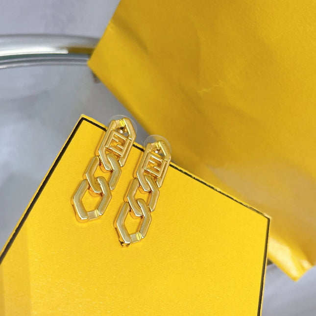 FF DROP EARRINGS GOLD