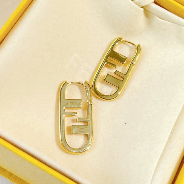 F O'LOCK GOLD EARRINGS