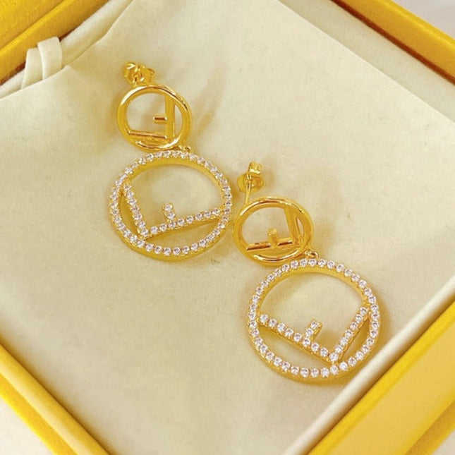 DOUBLE F GOLD DIAMOND EARRINGS