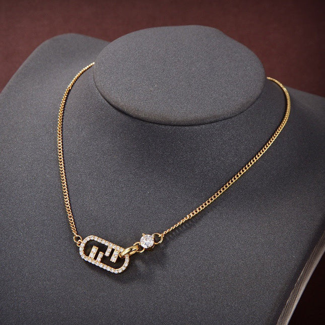 DOUBLE F GOLD DIAMOND NECKLACE