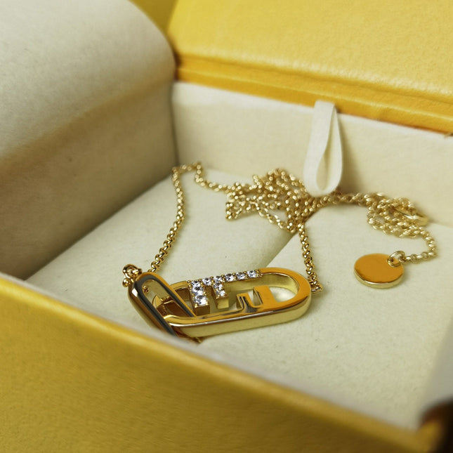 O'LOCK GOLD DIAMOND NECKLACE