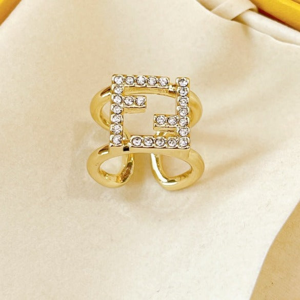 DOUBLE F GOLD DIAMOND RING