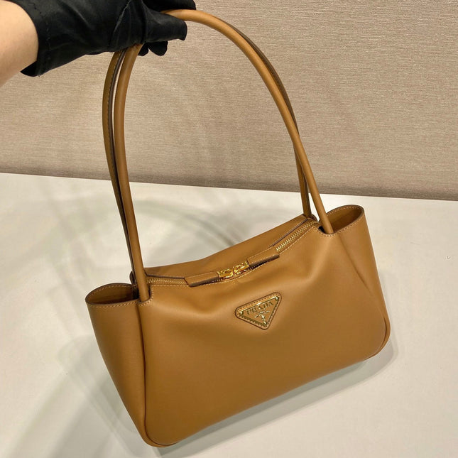 PRA 28 LARGE BEIGE CALFSKIN HANDBAG