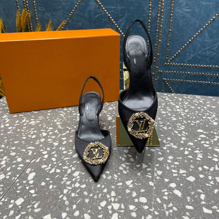 LV MET SLINGBACK PUMP BLACK