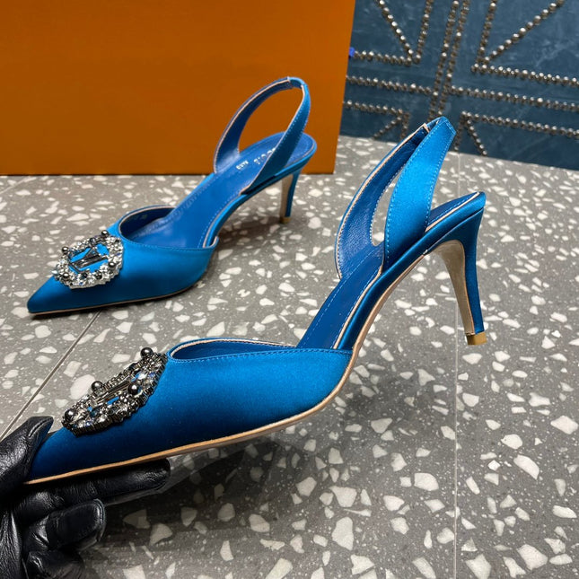 LV MET SLINGBACK PUMP BLUE