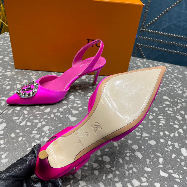 LV MET SLINGBACK PUMP PINK