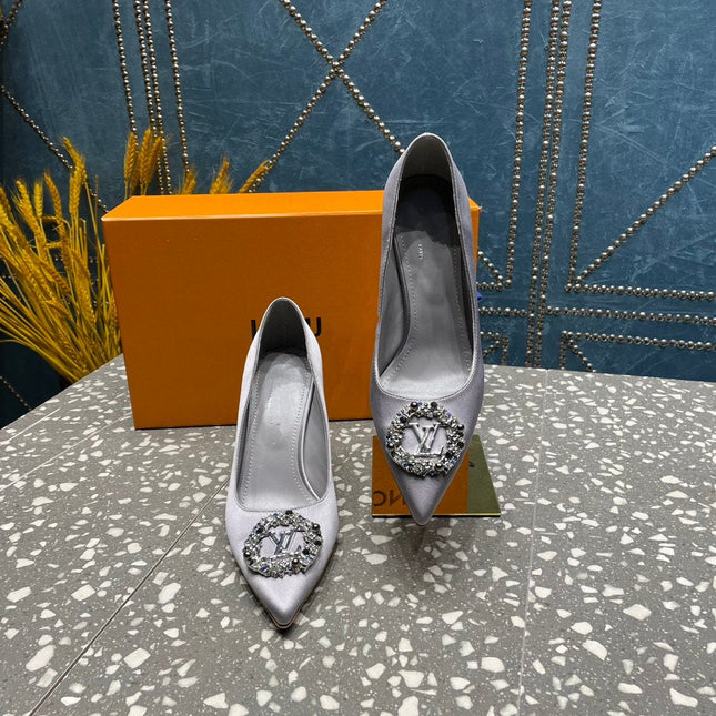 LV MET SLINGBACK PUMP GREY