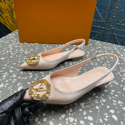 LV MET SLINGBACK BALLERINA BEIGE